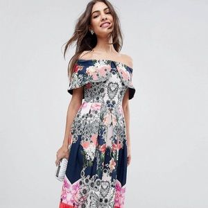 ASOS Bardot Ergonomic Midi Prom Dress